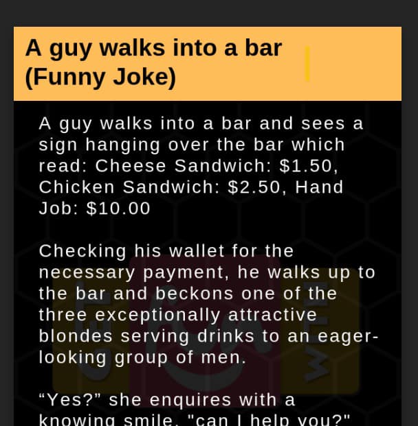 A guy walks into a bar (Funny)