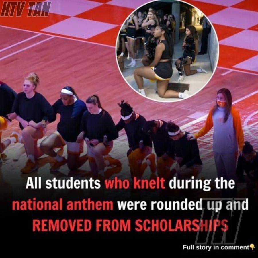 “They don’t deserve scholarships in America if they disrespect the symbol of what America stands for!”: The movement picked up steam after the University of Texas decided to cut scholarships as a way to “STICK IT TO” those deemed “UNPATRIOTIC”