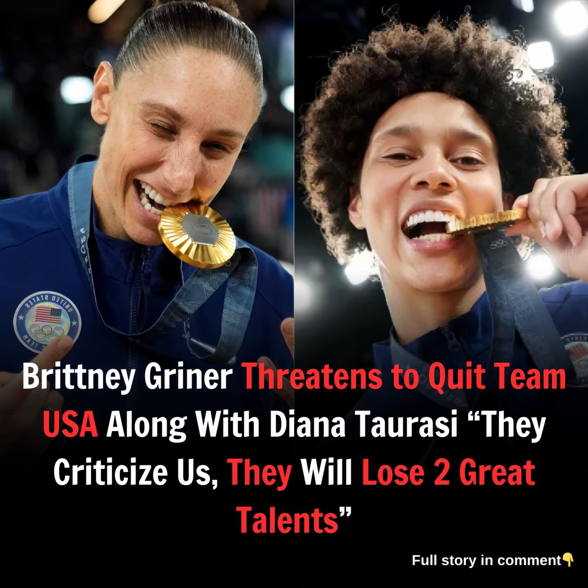 Brittney Griner Threatens to Quit Team USA Alongside Diana Taurasi After Receiving “Terrible” Fan Criticism Over Performance: “They Criticize Us, They Will Lose 2 Great Talents”