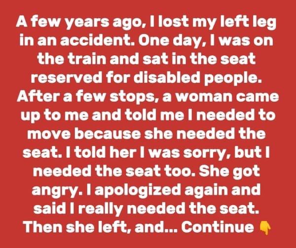 A Girl With a Hidden Disability Didn’t Give Up Her Seat to an Elderly Woman and Now Feels Guilty