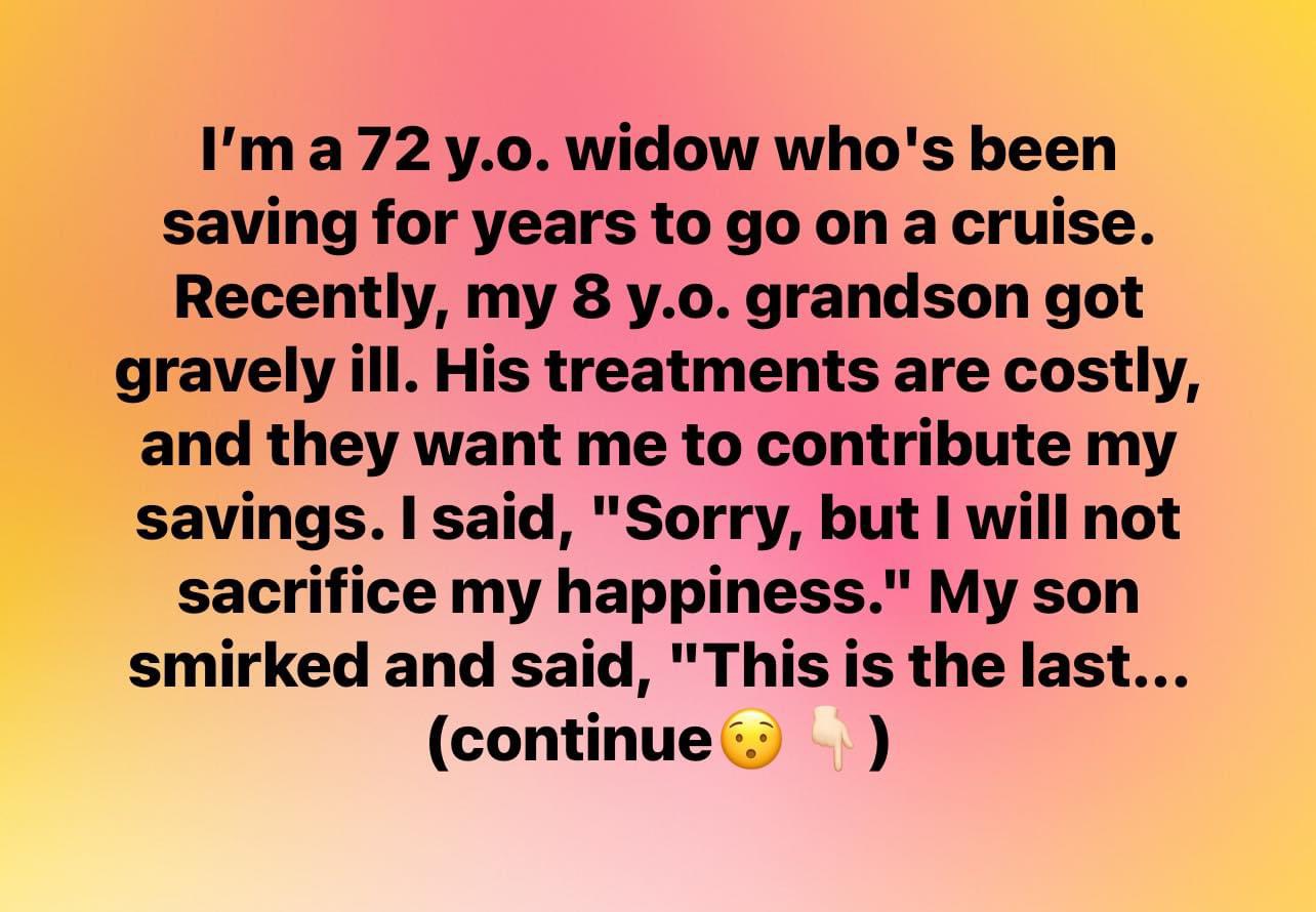 I Refuse to Sacrifice My Happiness to Save My Grandson