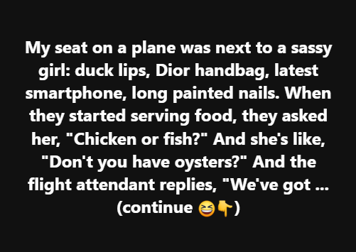 First Class Attitude: The Oyster Request